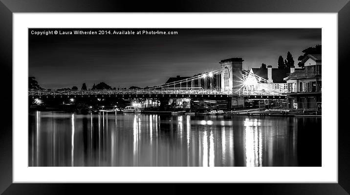 Black and White Bridge  Framed Mounted Print by Laura Witherden