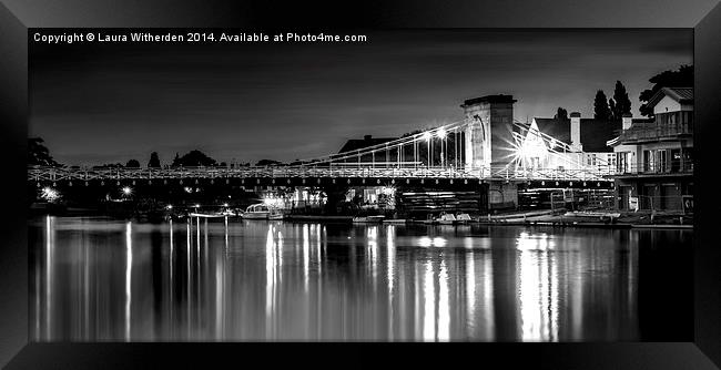Black and White Bridge  Framed Print by Laura Witherden