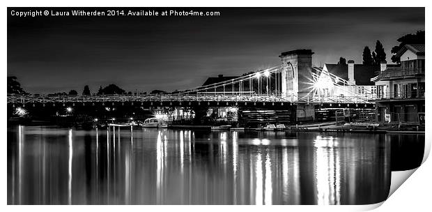 Black and White Bridge  Print by Laura Witherden