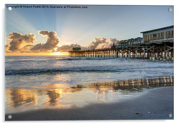  Sunrise at the Pier Acrylic by Robert Pettitt