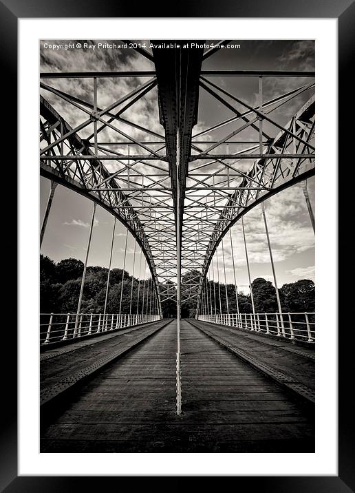 Wylam Railway Bridge Framed Mounted Print by Ray Pritchard