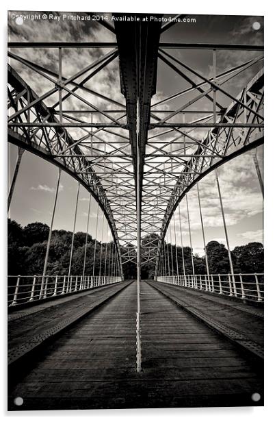 Wylam Railway Bridge Acrylic by Ray Pritchard