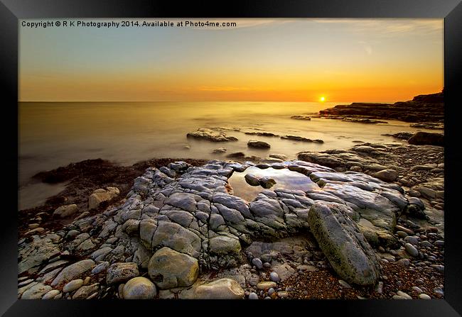  Whitburn sunrise  Framed Print by R K Photography