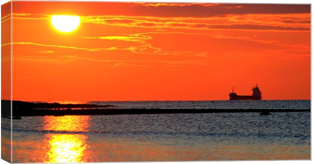  Sunset Ship of the Sea 2 Canvas Print by Derek Burton