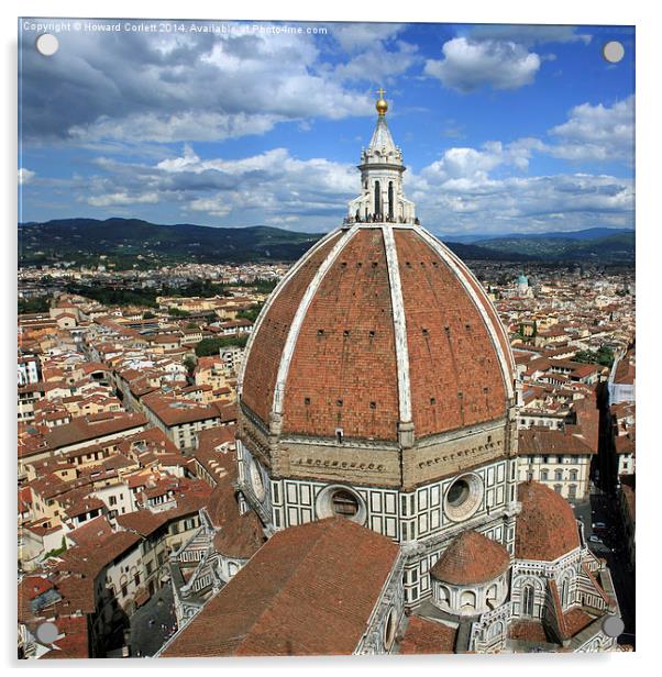 The Duomo Florence panorama Acrylic by Howard Corlett