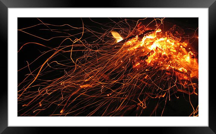 Fire embers Framed Mounted Print by Simon Case