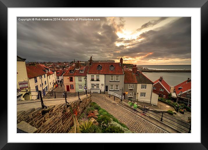  Whitby Steps  Framed Mounted Print by Rob Hawkins