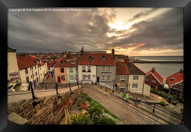  Whitby Steps  Framed Print by Rob Hawkins