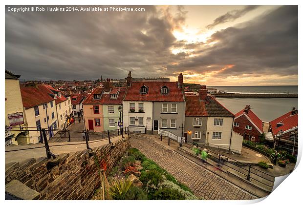  Whitby Steps  Print by Rob Hawkins