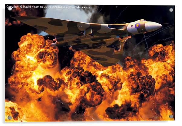 Avro Vulcan Bomber B2 (XH558) Bombing Run Acrylic by David Yeaman