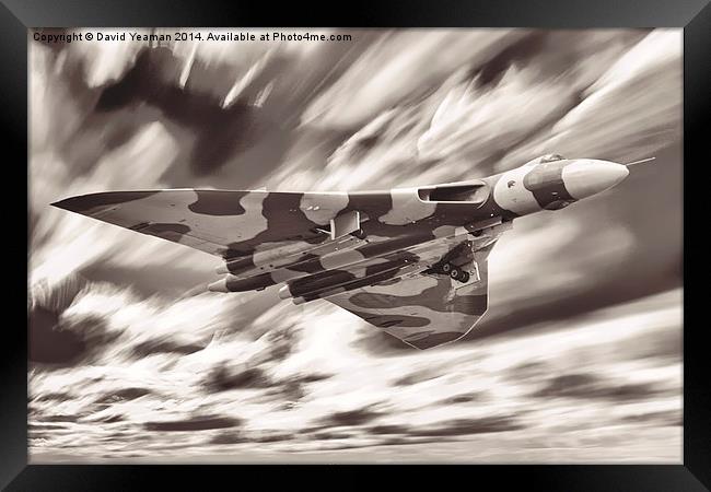Avro Vulcan Bomber B2 (XH558) Framed Print by David Yeaman