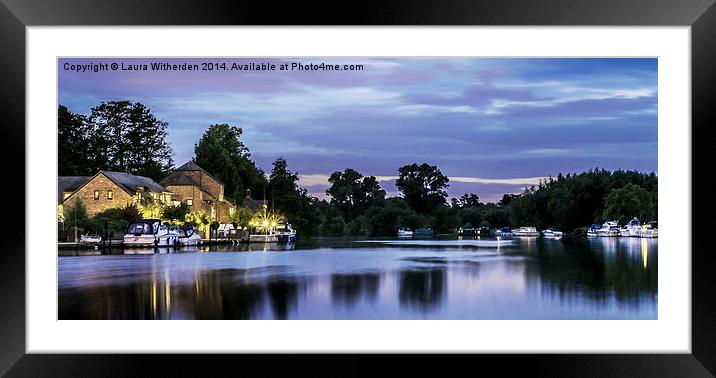 Thames by Twilight Framed Mounted Print by Laura Witherden