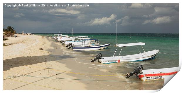 Beach and Boats Print by Paul Williams