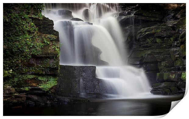  River Clydach waterfalls Print by Leighton Collins