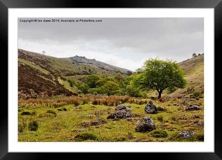  moorland view Framed Mounted Print by Images of Devon