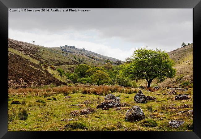  moorland view Framed Print by Images of Devon