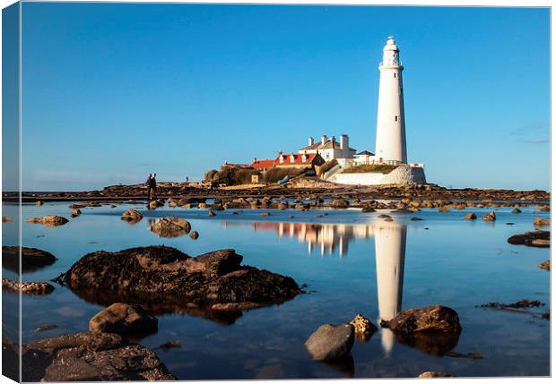  Reflections of the Lighthouse Canvas Print by Helen Holmes
