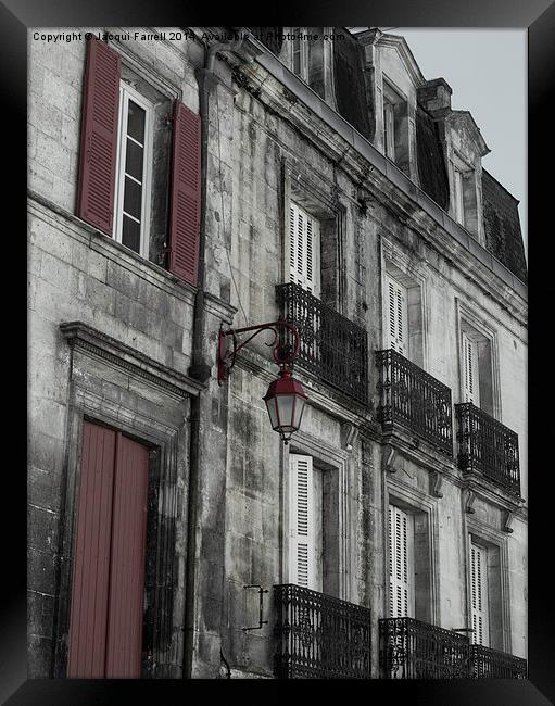  French Street Scene Framed Print by Jacqui Farrell