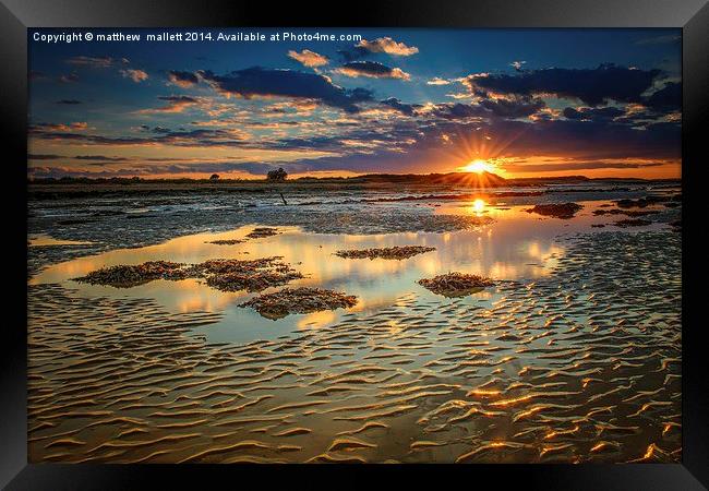  Sunset At The Naze Framed Print by matthew  mallett