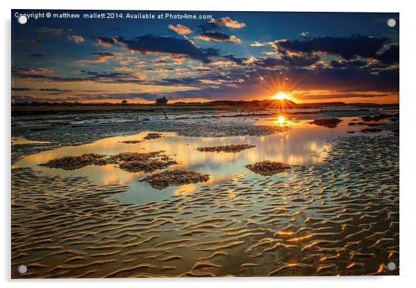  Sunset At The Naze Acrylic by matthew  mallett