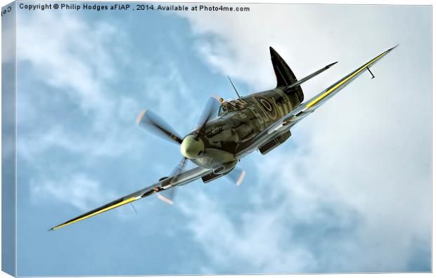  Supermarine Spitfire Canvas Print by Philip Hodges aFIAP ,