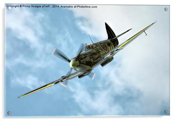  Supermarine Spitfire Acrylic by Philip Hodges aFIAP ,