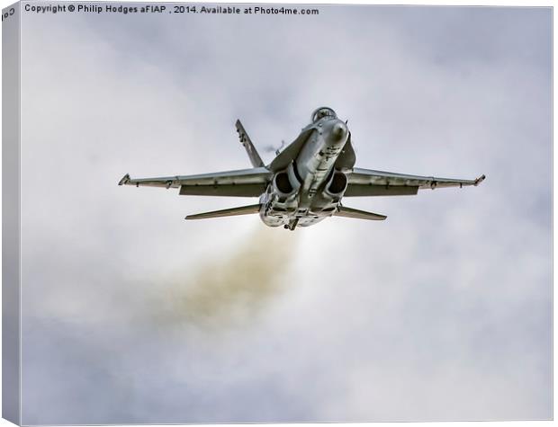 McDonnell Douglas F/A-18C Hornet Canvas Print by Philip Hodges aFIAP ,