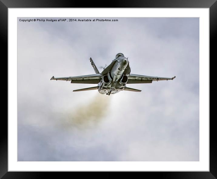 McDonnell Douglas F/A-18C Hornet Framed Mounted Print by Philip Hodges aFIAP ,
