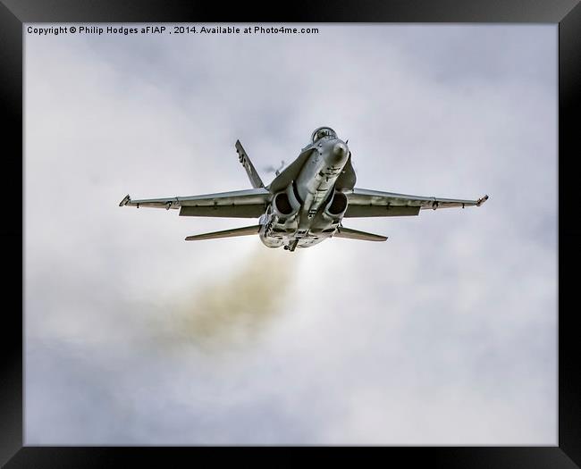 McDonnell Douglas F/A-18C Hornet Framed Print by Philip Hodges aFIAP ,