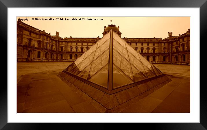  Musee du Louvre  Framed Mounted Print by Nick Wardekker