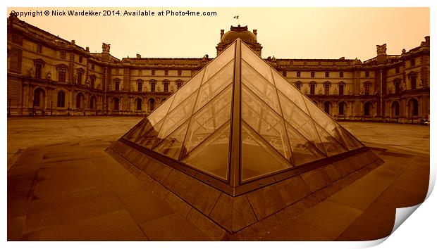  Musee du Louvre  Print by Nick Wardekker