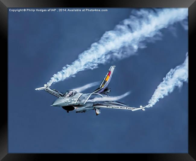 Lockheed Martin F-16AM Fighting Falcon Framed Print by Philip Hodges aFIAP ,