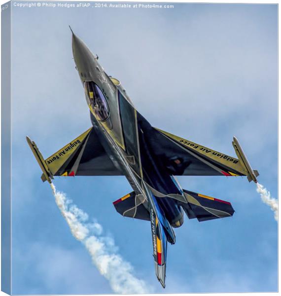 Lockheed Martin F-16AM Fighting Falcon Inverted Canvas Print by Philip Hodges aFIAP ,