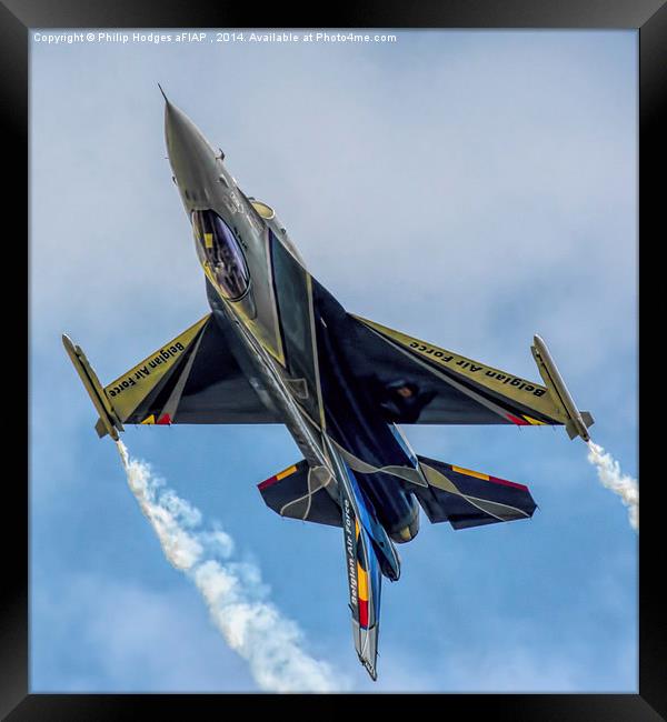 Lockheed Martin F-16AM Fighting Falcon Inverted Framed Print by Philip Hodges aFIAP ,