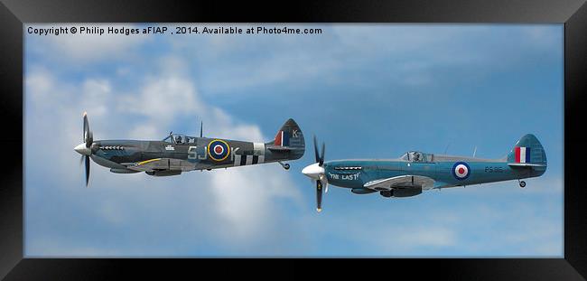 Spitfire Duo   Framed Print by Philip Hodges aFIAP ,