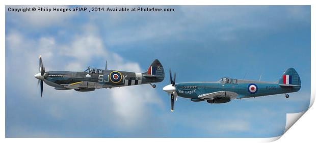 Spitfire Duo   Print by Philip Hodges aFIAP ,