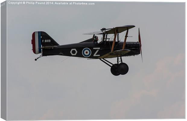  Royal Flying Corps Replica SE5 Single Seat Fighte Canvas Print by Philip Pound