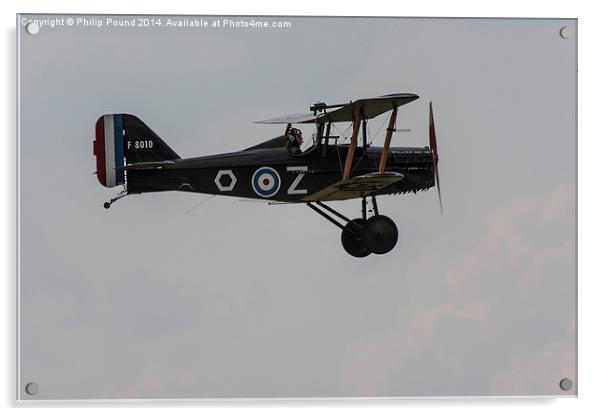  Royal Flying Corps Replica SE5 Single Seat Fighte Acrylic by Philip Pound