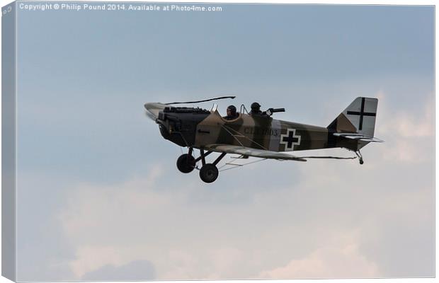  Cl.1 Replica German Junkers Airplane in Flight Canvas Print by Philip Pound