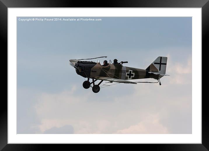  Cl.1 Replica German Junkers Airplane in Flight Framed Mounted Print by Philip Pound