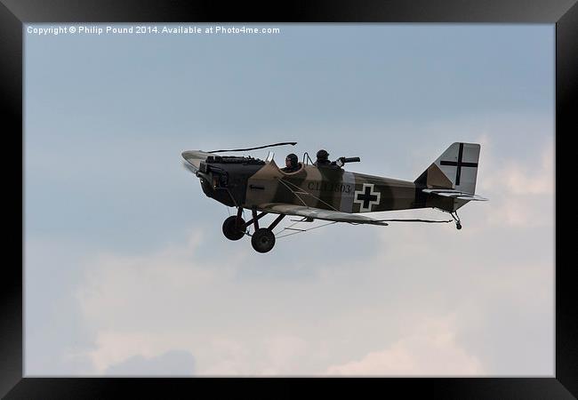  Cl.1 Replica German Junkers Airplane in Flight Framed Print by Philip Pound
