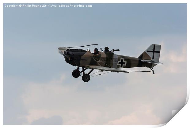  Cl.1 Replica German Junkers Airplane in Flight Print by Philip Pound
