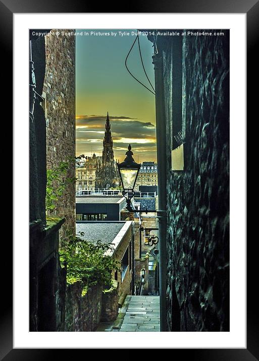  View from Royal Mile Edinburgh Framed Mounted Print by Tylie Duff Photo Art