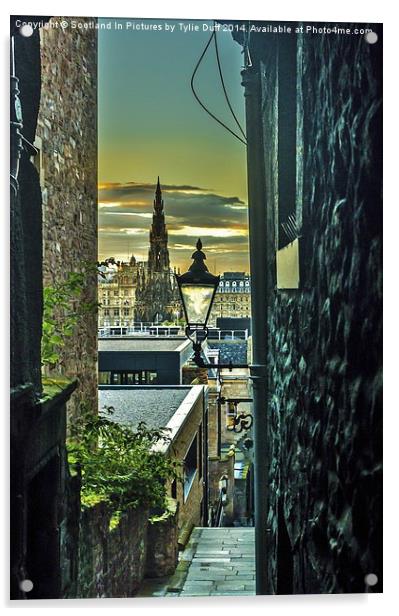  View from Royal Mile Edinburgh Acrylic by Tylie Duff Photo Art
