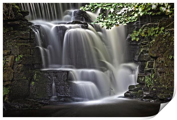  River Clydach waterfalls in HDR Print by Leighton Collins