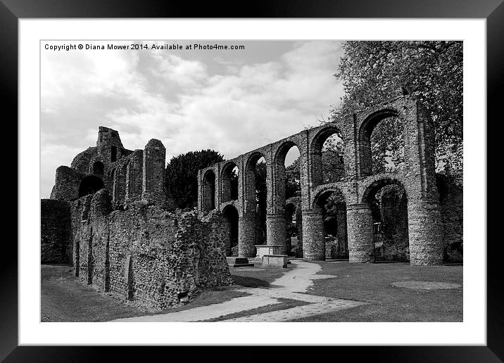  St Botolphs Priory Framed Mounted Print by Diana Mower