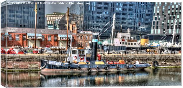 Liverpool - Old and New in Harmony Canvas Print by Steve H Clark