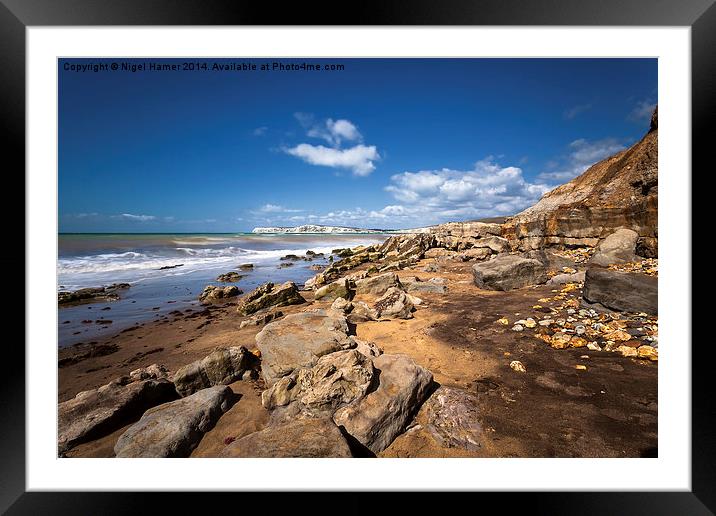 Hanover Point  Compton Bay Isle Of Wight Framed Mounted Print by Wight Landscapes