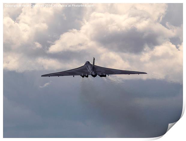  Vulcan launch from RAF Waddington Print by Keith Campbell