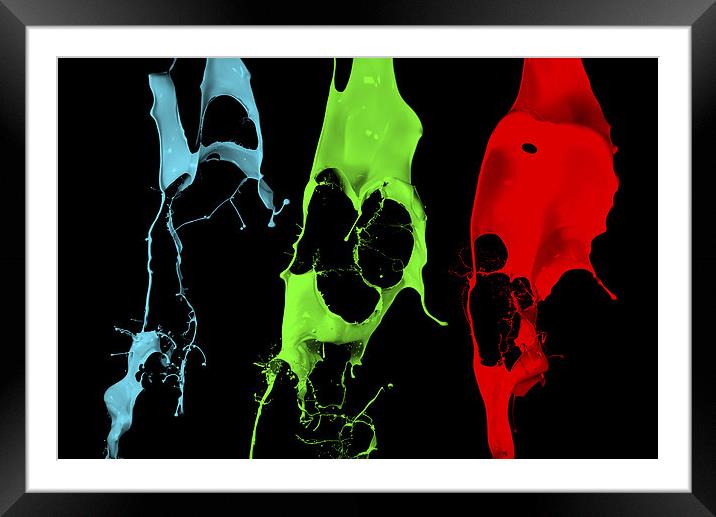 Multi-Coloured Liquid Splash Framed Mounted Print by Natures' Canvas: Wall Art  & Prints by Andy Astbury